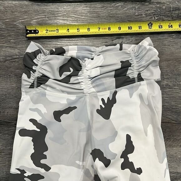Carbon38 Thirty8 Honor Crop White Camo high rise mesh bra (S) leggings (M) VGUC - Picture 5 of 12
